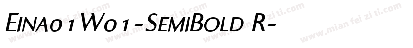 Eina01W01-SemiBold R字体转换